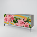 FRAGILE BEAUTY Aparador de 3 Portas em Acabamento Cinzento