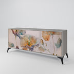 SOFTEN POPPY Aparador de 3 Portas em Acabamento Cinzento