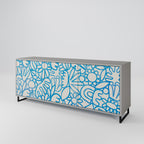 BLOOMY MORNING Aparador de 3 Portas em Acabamento Cinzento