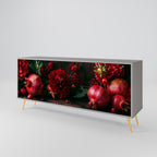 DAHLIAS AND POMEGRANATES 3-Door Sideboard in Grey Finish