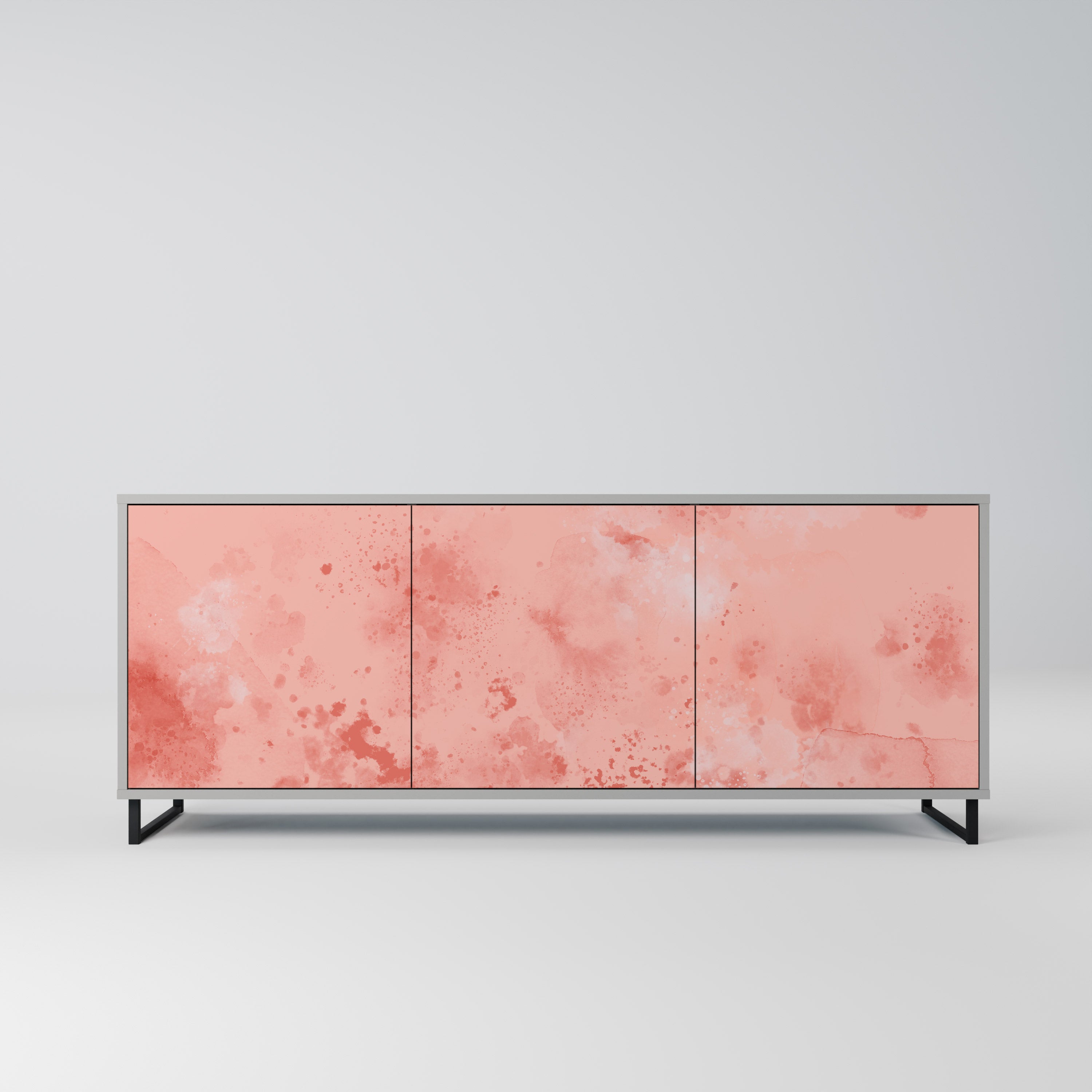 CRANE DANCE Aparador de 3 Portas em Acabamento Cinzento