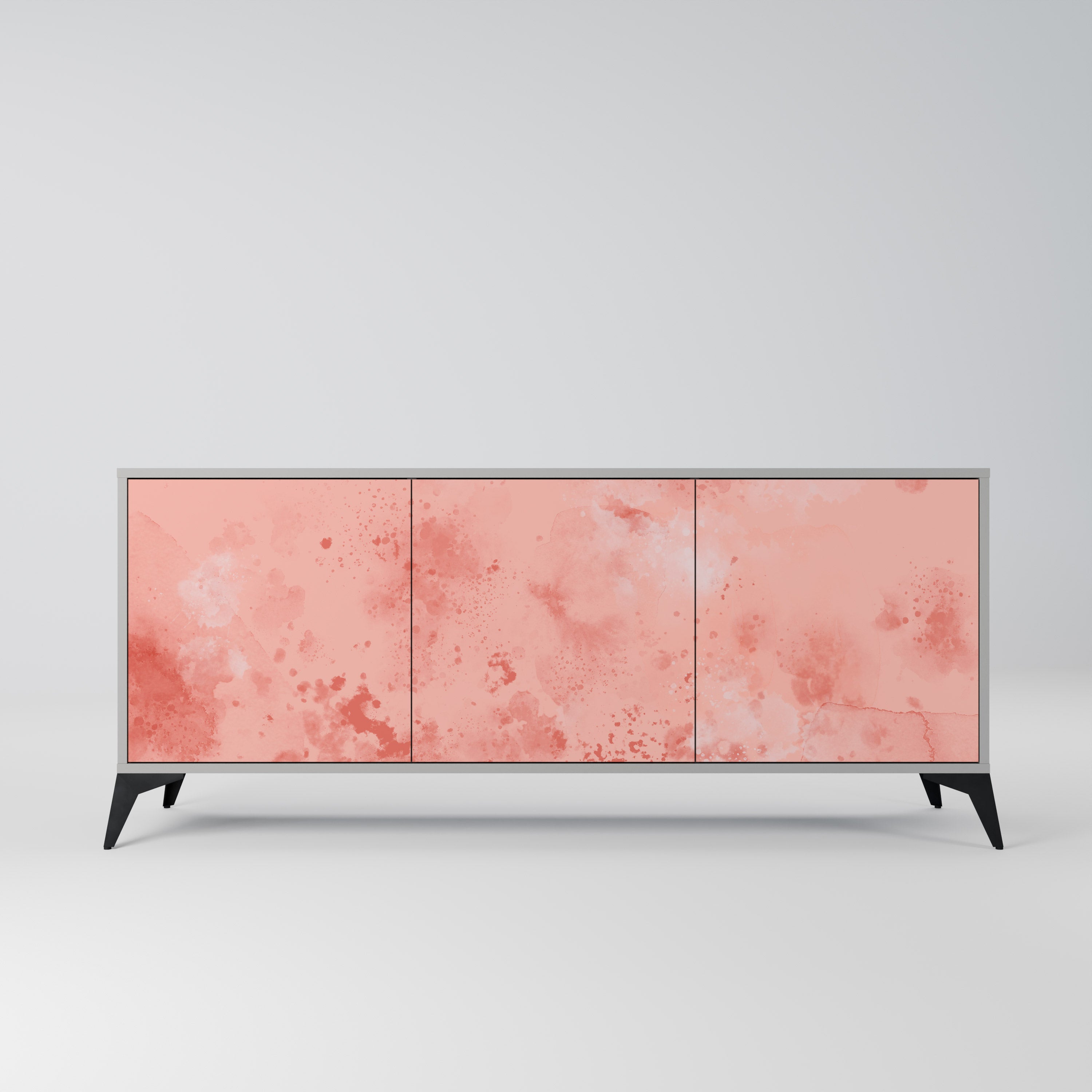 CRANE DANCE Aparador de 3 Portas em Acabamento Cinzento