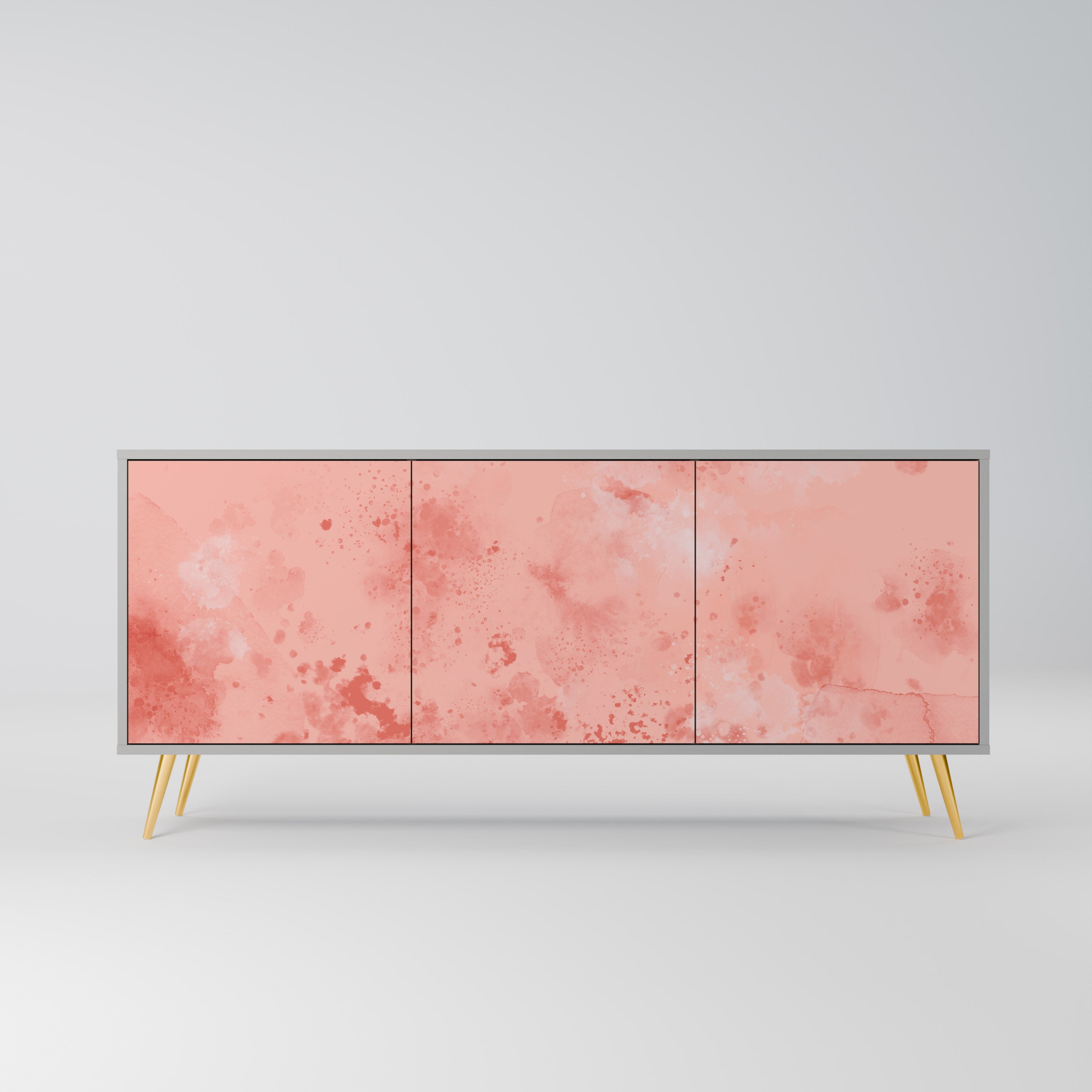 CRANE DANCE Aparador de 3 Portas em Acabamento Cinzento