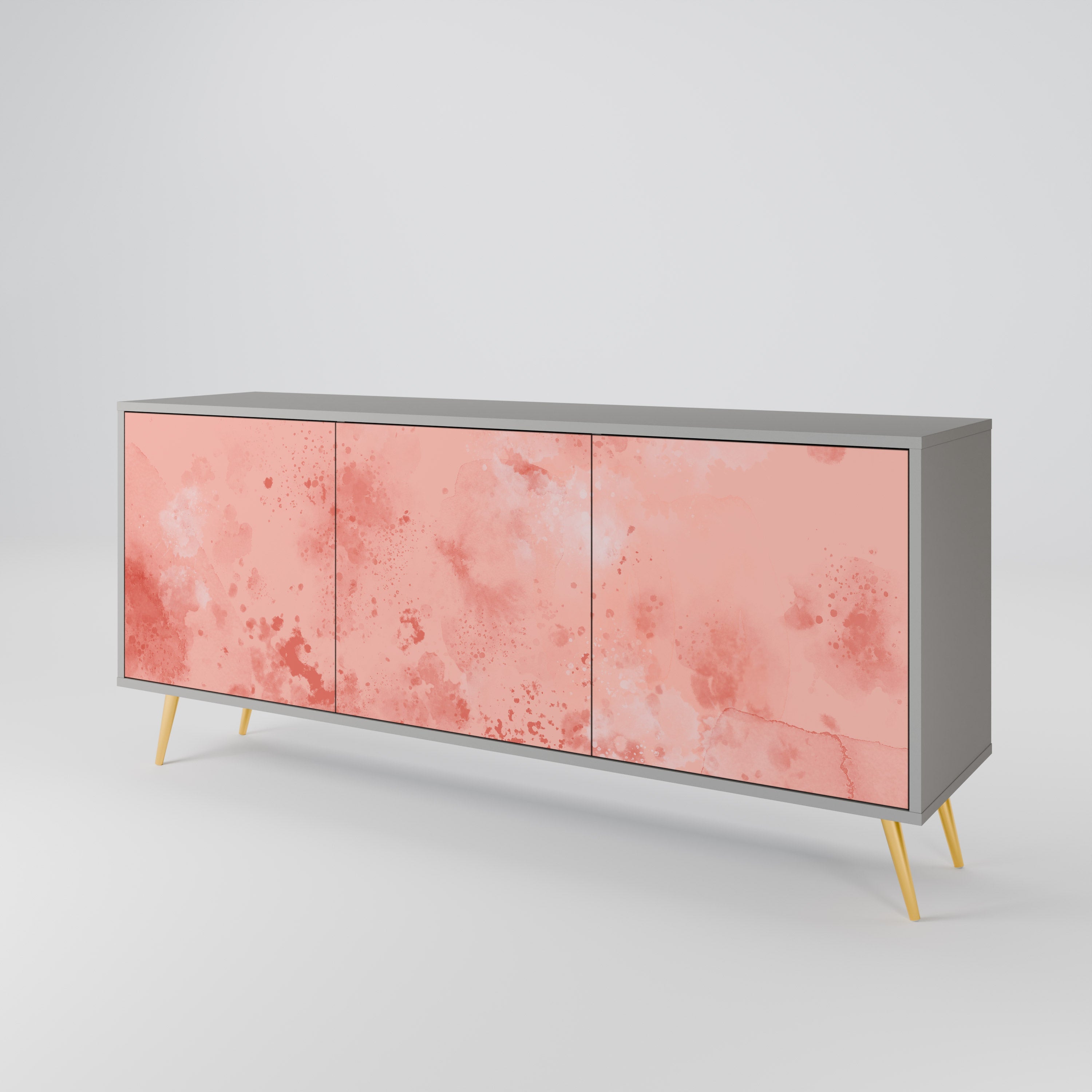 CRANE DANCE Aparador de 3 Portas em Acabamento Cinzento