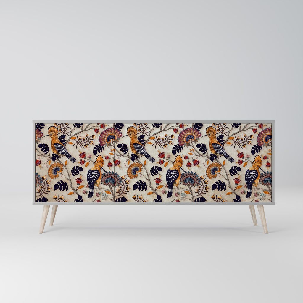 EMINENT HOOPOE Aparador de 3 Portas em Acabamento Cinzento