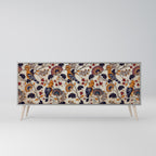 EMINENT HOOPOE Aparador de 3 Portas em Acabamento Cinzento