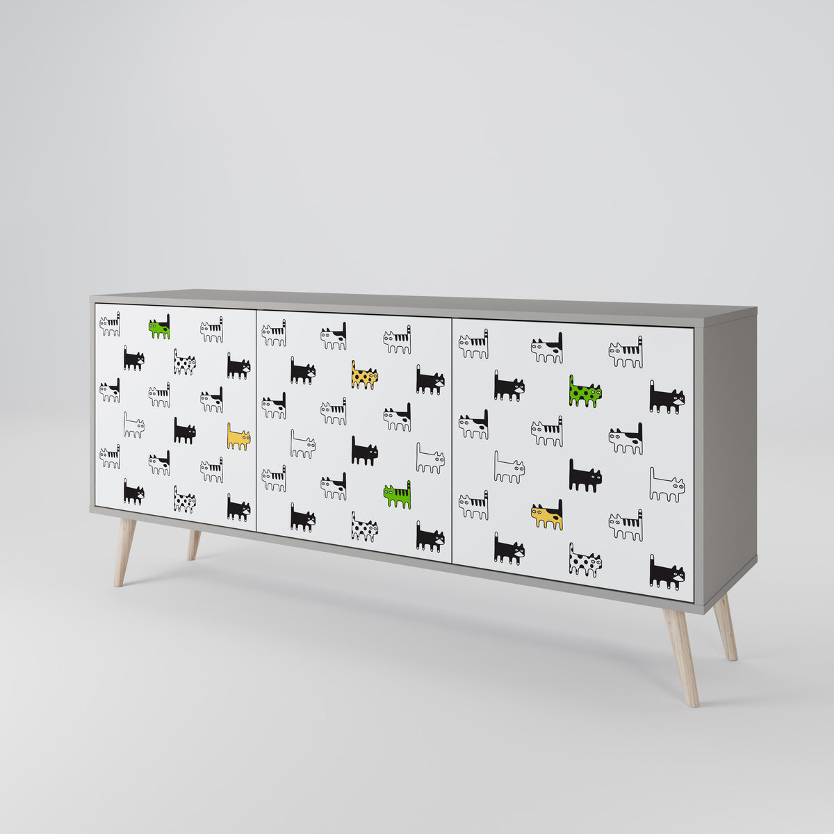 CATS COMPILATION 3-Door Sideboard