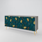 AUTUMN INSECTS 3-Door Sideboard in Grey Finish