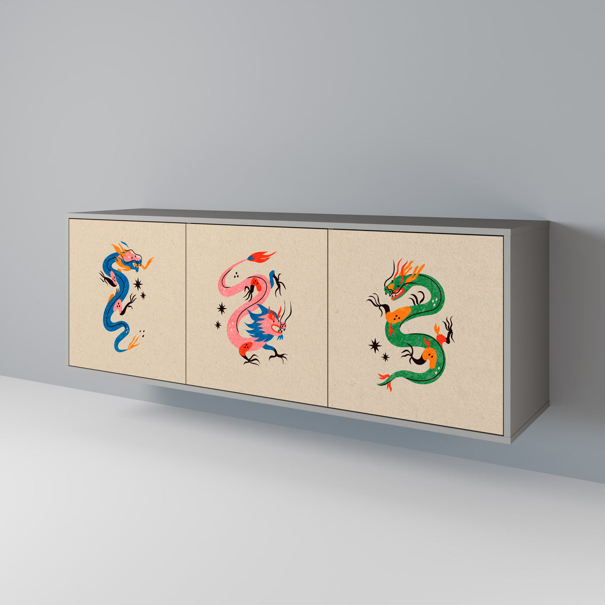 MYTHOLOGICAL CREATURES Aparador de 3 Portas