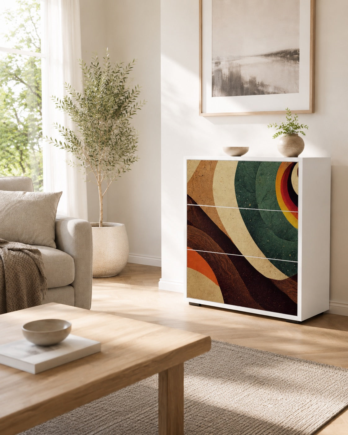 COLORFUL STRANDS Chest of drawers