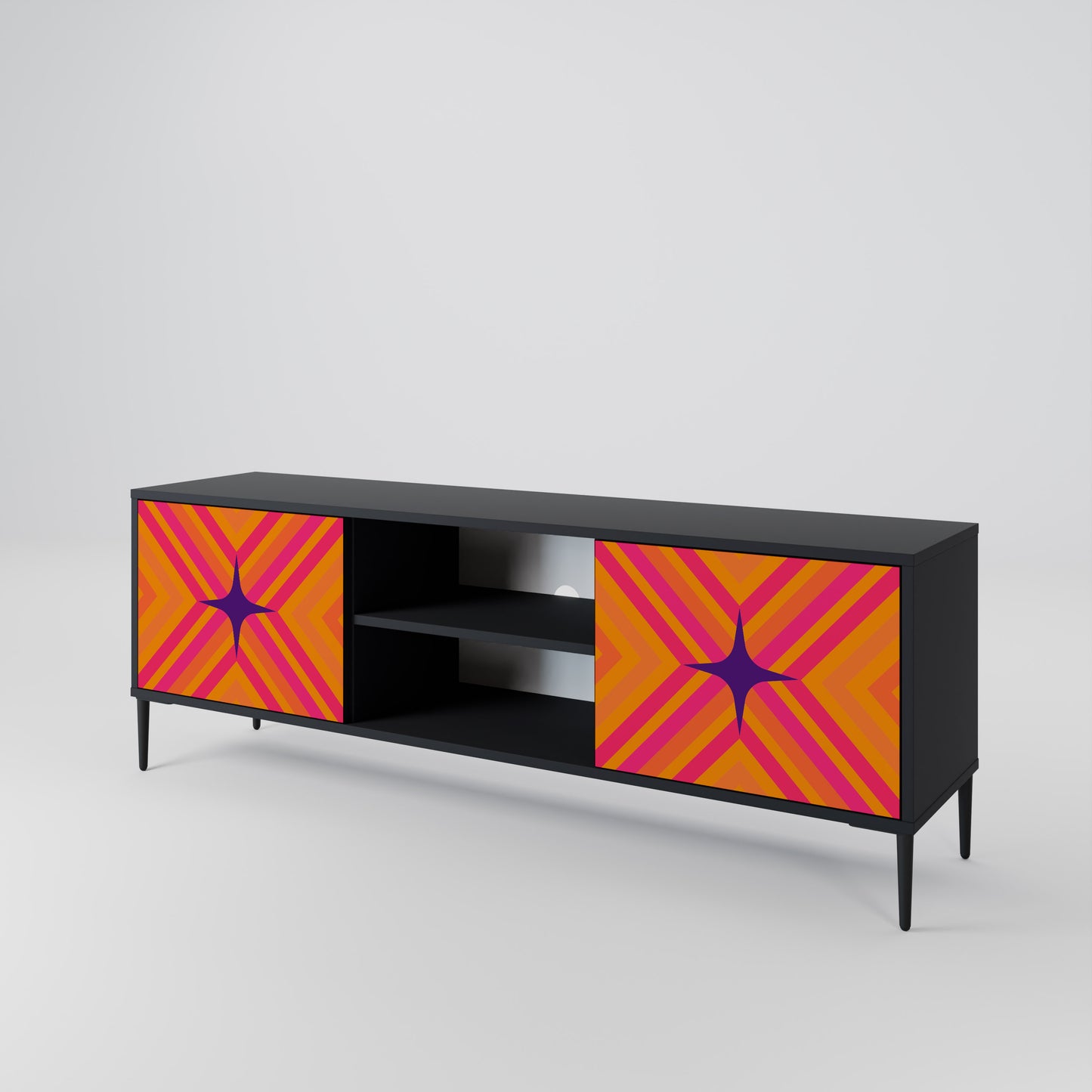 GEOMETRIC BRILLIANCE 2-Door TV Cabinet