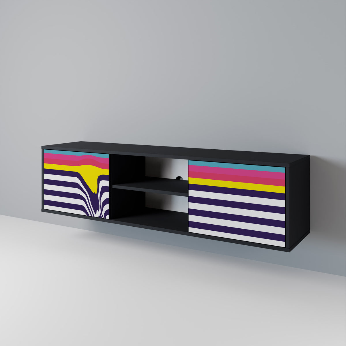 COLORFUL DIVERSION Móvel de TV de 2 Portas