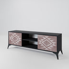 MARVEL MOSAIC 2-Door TV Stand in Black Finish