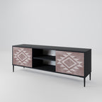 MARVEL MOSAIC 2-Door TV Stand in Black Finish