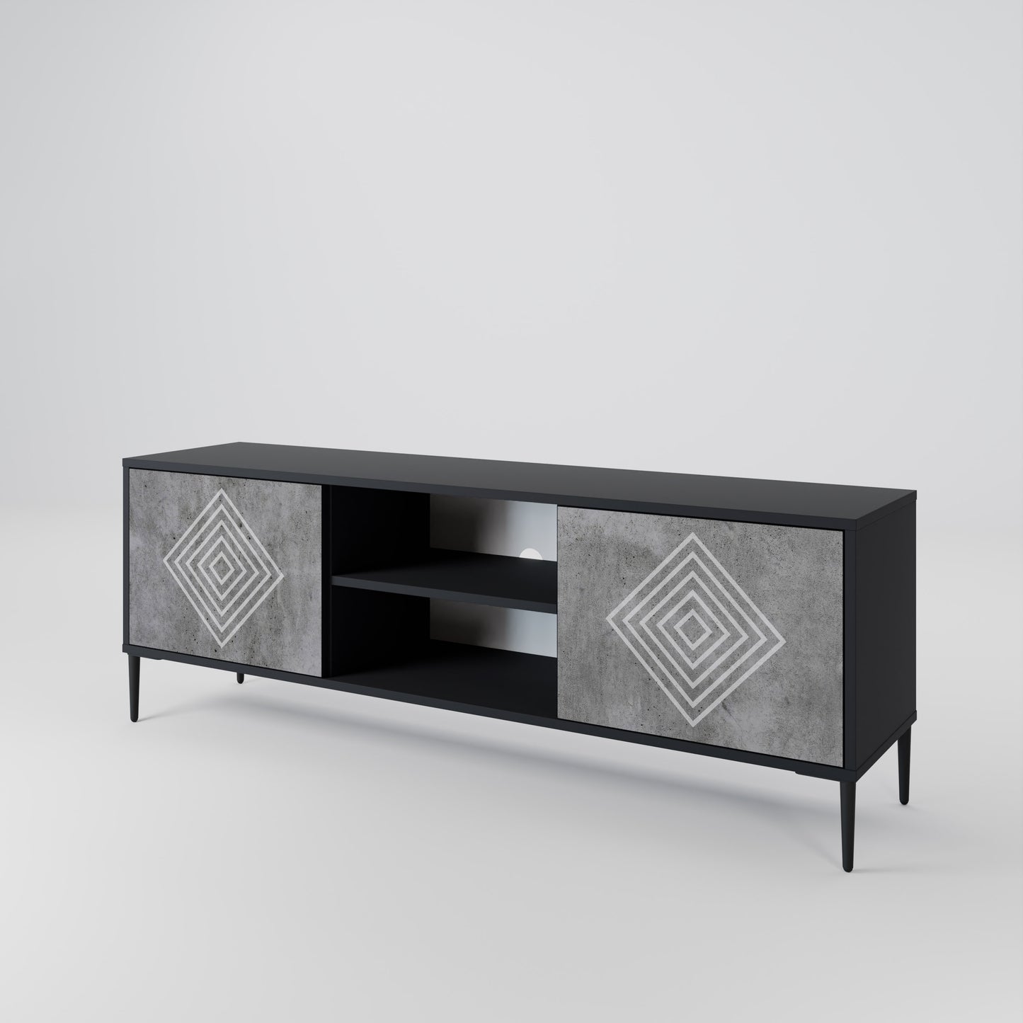 POLYGONAL ARTISTRY Móvel de TV de 2 Portas