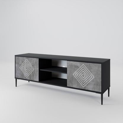 POLYGONAL ARTISTRY Móvel de TV de 2 Portas