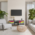 PIANO FANTASY 2-Door TV Stand in Black Finish