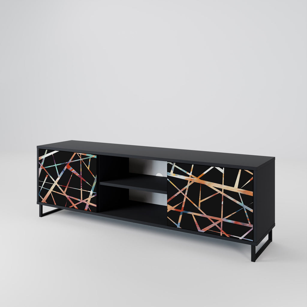 POLYGON VERVE 2-Door TV Stand in Black Finish