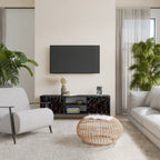 LUMINOUS SNARE Móvel de TV com 2 Portas em Acabamento Preto