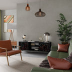 LUMINOUS SNARE Móvel de TV com 2 Portas em Acabamento Preto