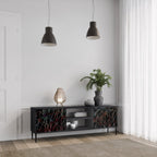 LUMINOUS SNARE Móvel de TV com 2 Portas em Acabamento Preto