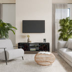 LUMINOUS SNARE Móvel de TV com 2 Portas em Acabamento Preto