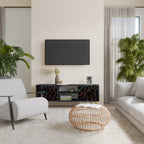 LUMINOUS SNARE Móvel de TV com 2 Portas em Acabamento Preto