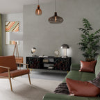 LUMINOUS SNARE Móvel de TV com 2 Portas em Acabamento Preto