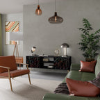 LUMINOUS SNARE Móvel de TV com 2 Portas em Acabamento Preto