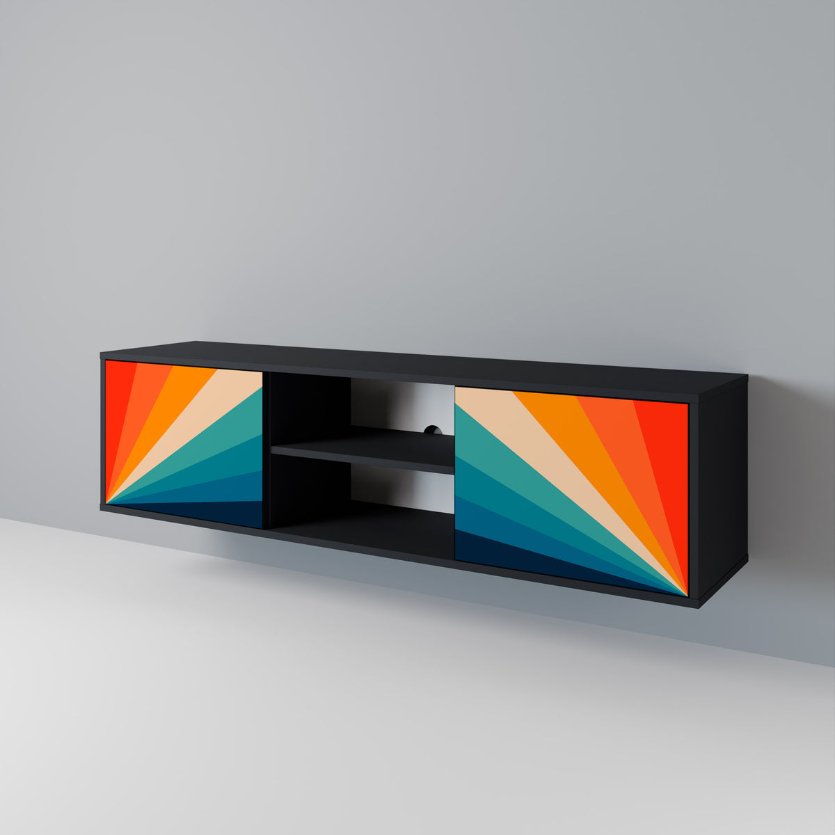 PRISM CONCUSSION Móvel de TV de 2 Portas