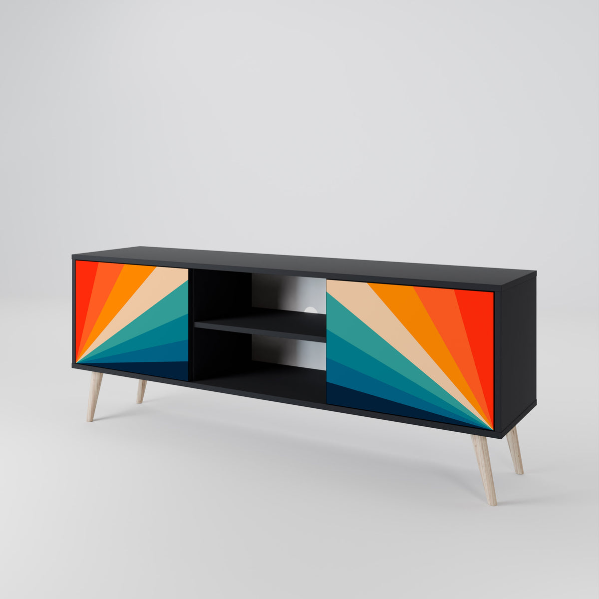 PRISM CONCUSSION Móvel de TV de 2 Portas