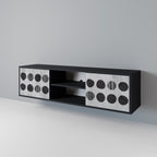 GHOSTLY GRADIENTS Móvel de TV com 2 Portas em Acabamento Preto