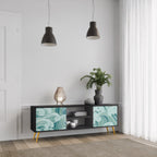 ASIAN SWAY 2-Door TV Stand in Black Finish