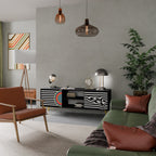 SPECTRA SHOWCASE 2-Door TV Stand in Black Finish