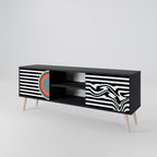 SPECTRA SHOWCASE 2-Door TV Stand in Black Finish