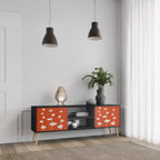 COURAGE MOLD Móvel de TV com 2 Portas em Acabamento Preto