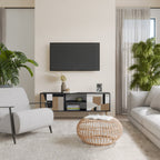 DELICATE MEMENTO Móvel de TV com 2 Portas em Acabamento Preto