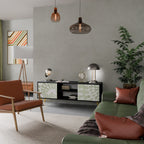 HELIX DANCE Móvel de TV com 2 Portas em Acabamento Preto