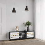 VIVID TONE 2-Door TV Stand in Black Finish