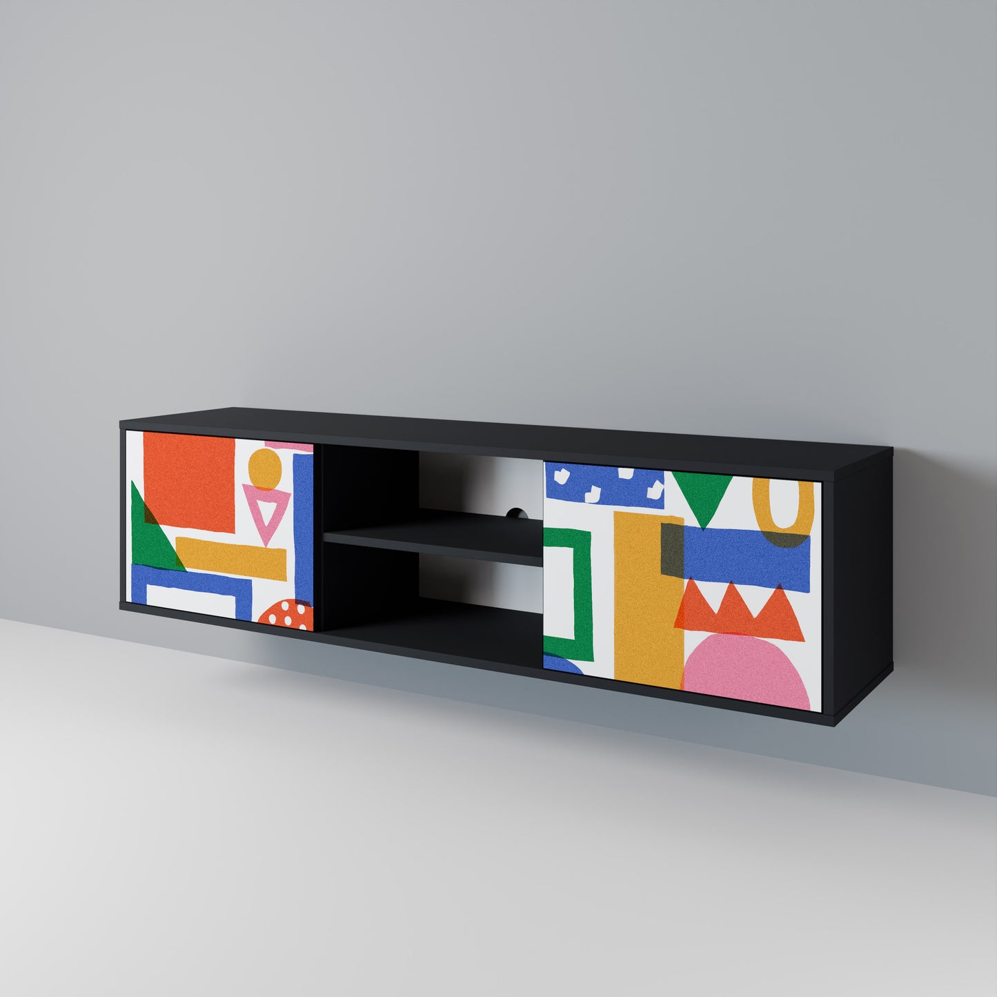 GEOMETRIC GLIMMER Móvel de TV de 2 Portas