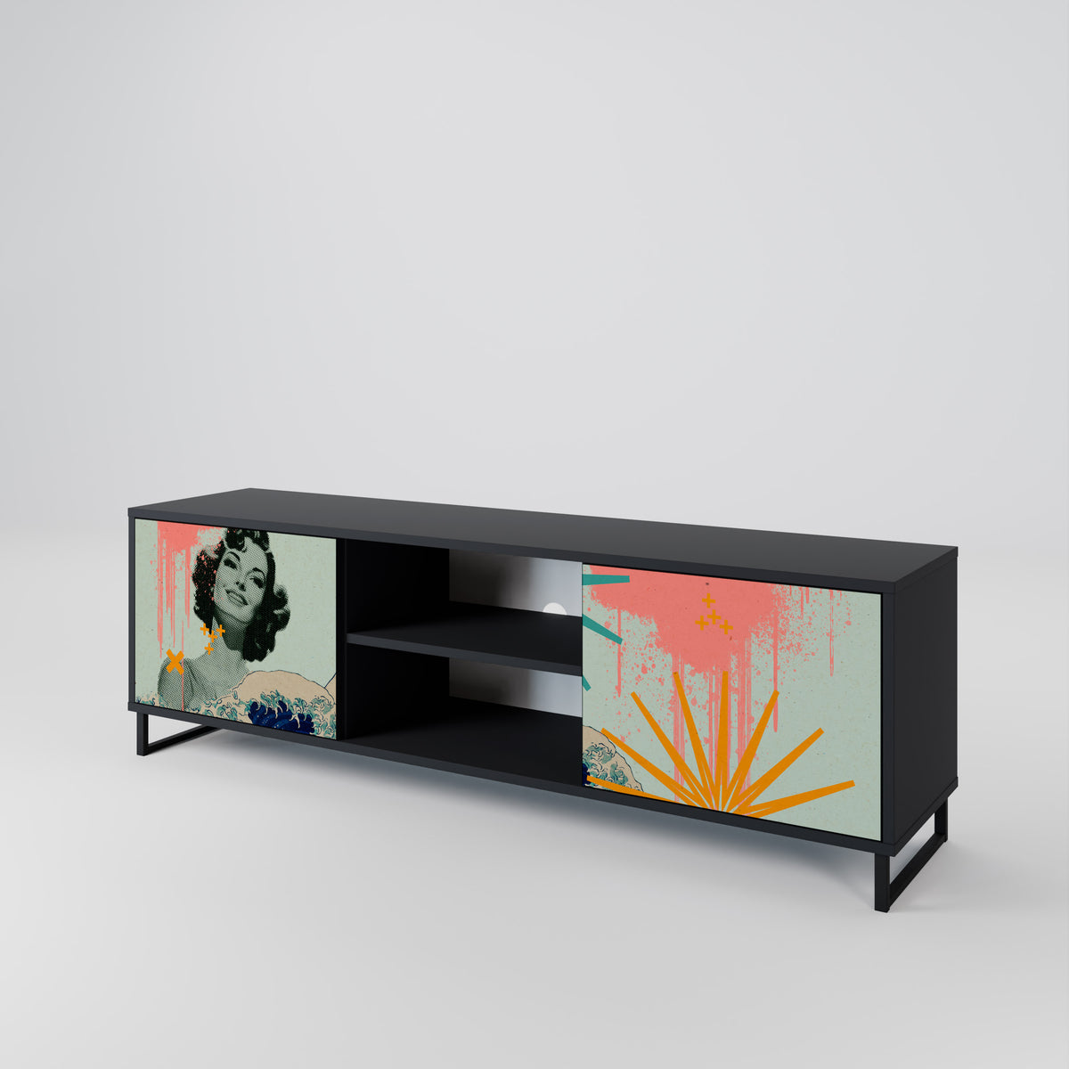 KANAGAWA BEAUTY 2-Door TV Cabinet