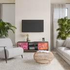 IRREGULAR PINK Móvel de TV com 2 Portas em Acabamento Preto