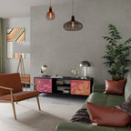 IRREGULAR PINK Móvel de TV com 2 Portas em Acabamento Preto