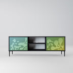 IRREGULAR BLUE Móvel de TV com 2 Portas em Acabamento Preto