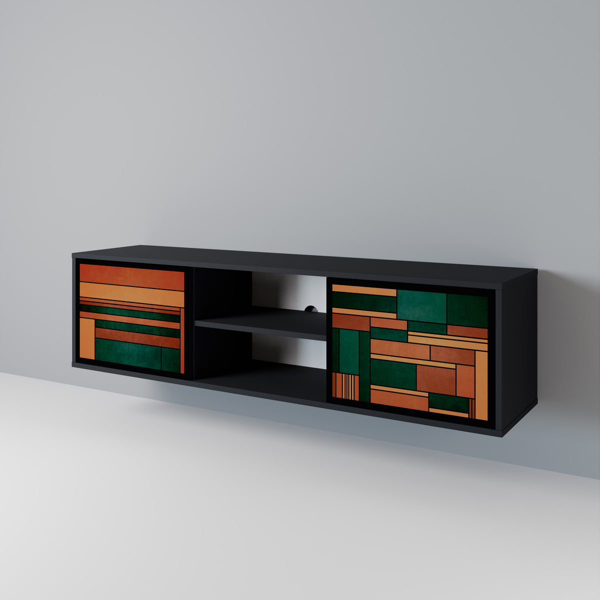 EARTHY FIGURES 2-Door TV Cabinet