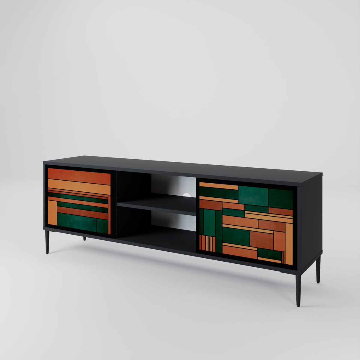 EARTHY FIGURES 2-Door TV Cabinet