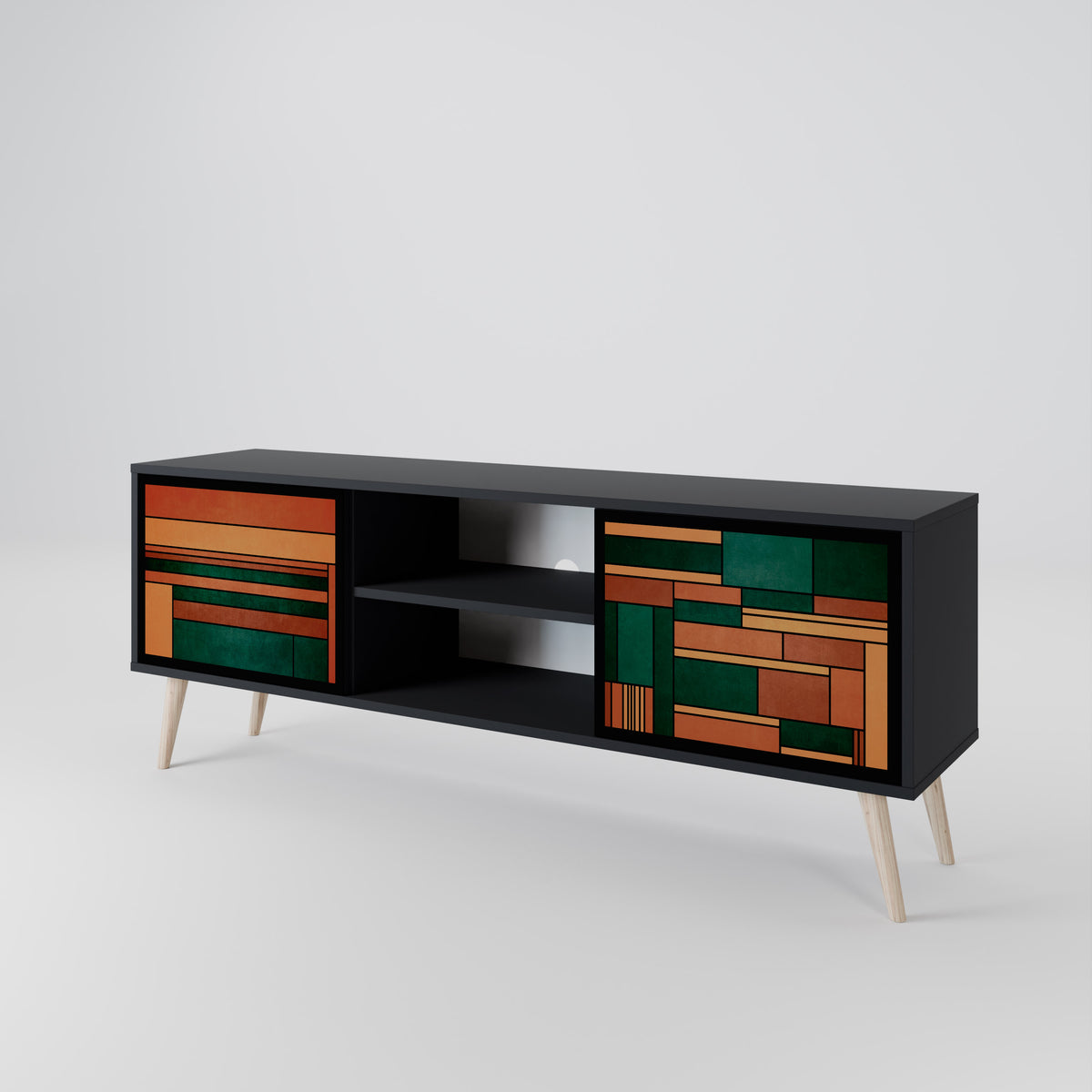 EARTHY FIGURES 2-Door TV Cabinet
