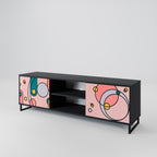 GOSSAMER ECHOES Móvel de TV com 2 Portas em Acabamento Preto