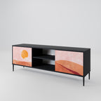 LUMINOUS SUNLIGHT Móvel de TV com 2 Portas em Acabamento Preto