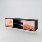 LUMINOUS SUNLIGHT Móvel de TV com 2 Portas em Acabamento Preto